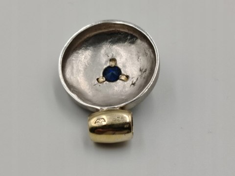 Piękny srebrny damski wisiorek/zawieszka złocenie/srebro VINTAGE biżuteria