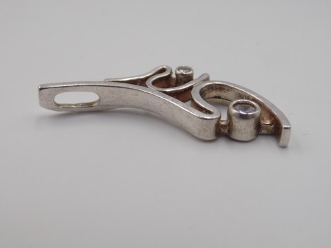 Piękny stary srebrny wisiorek/zawieszka CYRKONIE srebro biżuteria VINTAGE