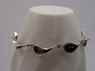 Srebrna damska bransoletka CYRKONIE oksyda srebro 925 - biżuteria VINTAGE