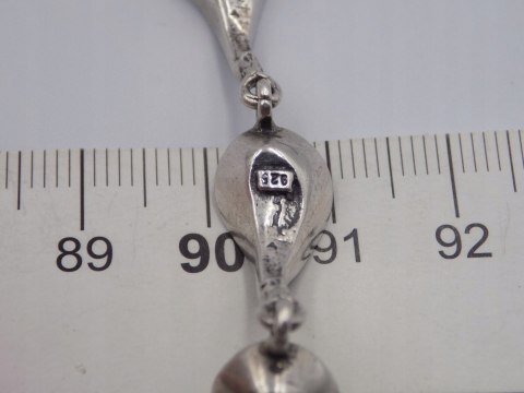 Srebrna damska bransoletka CYRKONIE oksyda srebro 925 - biżuteria VINTAGE