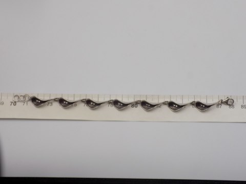 Srebrna damska bransoletka CYRKONIE oksyda srebro 925 - biżuteria VINTAGE