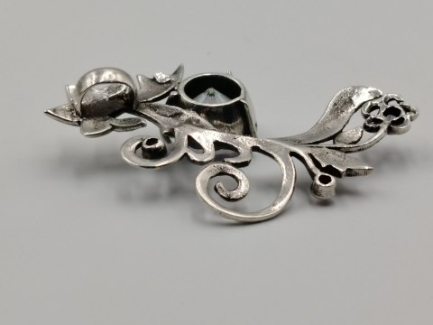 Srebrny damski wisiorek/zawieszka TOPAZ MISTYCZNY GRANATY VINTAGE biżuteria