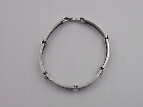 Stara srebrna damska bransoletka wzór grecki srebro 925 - biżuteria VINTAGE