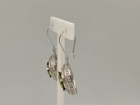 Stare piękne srebrne kolczyki damskie OLIWIN+CYRKONIE srebro 925 biżuteria