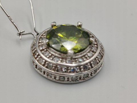 Stare piękne srebrne kolczyki damskie OLIWIN+CYRKONIE srebro 925 biżuteria