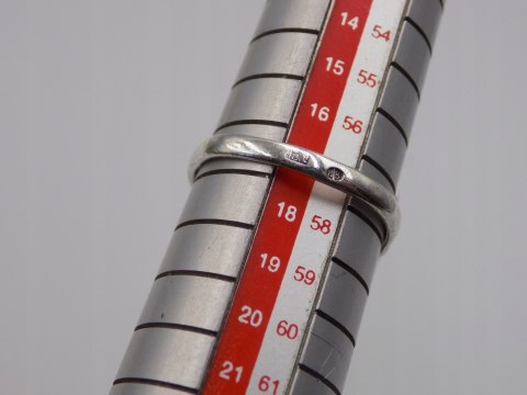 Stary piękny srebrny damski pierścionek KORALOWIEC r. 17 biżuteria VINTAGE