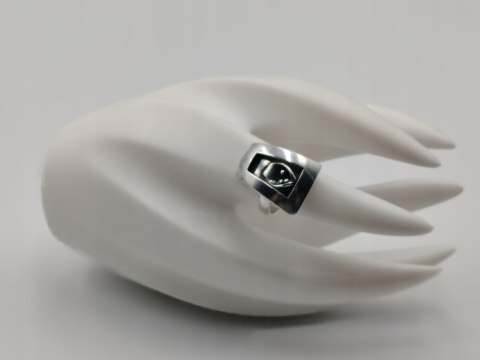 Stary piękny srebrny damski pierścionek KWIAT r.14 srebro biżuteria VINTAGE