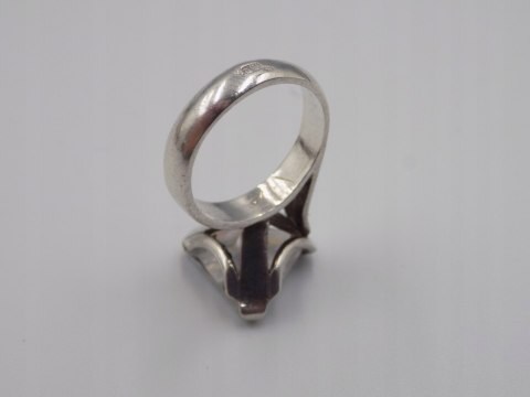 Stary srebrny damski pierścionek CYRKONIA roz.12 srebro biżuteria VINTAGE