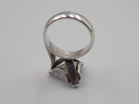 Stary srebrny damski pierścionek CYRKONIA roz.12 srebro biżuteria VINTAGE