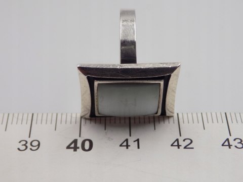 Stary srebrny damski pierścionek KOCIE OKO r.16 srebro VINTAGE biżuteria