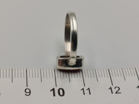 Stary srebrny damski pierścionek KORAL r. 13 srebro 925 biżuteria VINTAGE