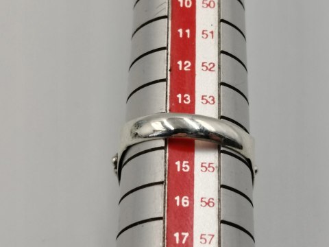 Stary srebrny damski pierścionek KWARC RÓŻOWY roz. 14 biżuteria VINTAGE