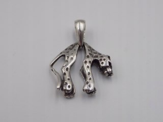 Stary srebrny damski wisiorek/zawieszka PANTERA srebro biżuteria VINTAGE