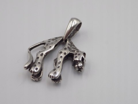 Stary srebrny damski wisiorek/zawieszka PANTERA srebro biżuteria VINTAGE