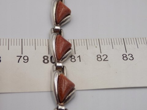 Piękna srebrna damska bransoletka PIASEK PUSTYNI srebro VINTAGE biżuteria