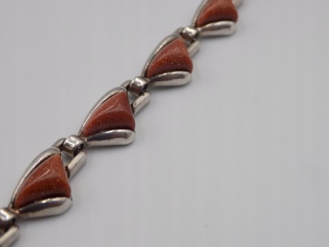 Piękna srebrna damska bransoletka PIASEK PUSTYNI srebro VINTAGE biżuteria