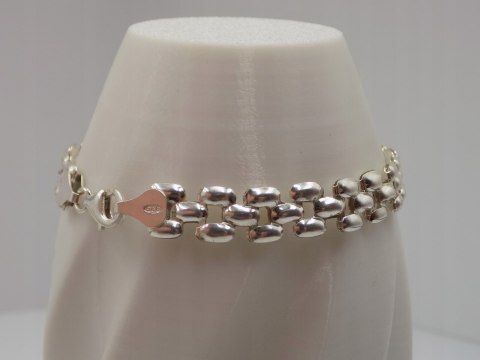 Piękna srebrna damska bransoletka na rękę - srebro 925 - biżuteria