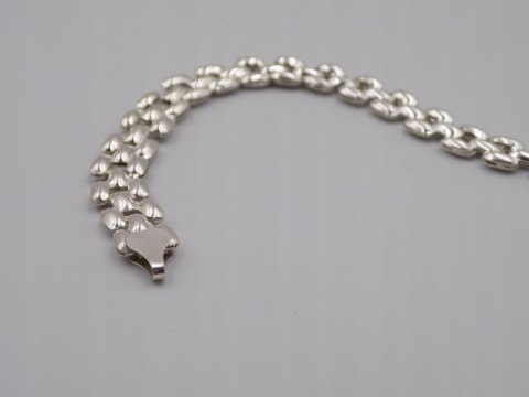 Piękna srebrna damska bransoletka na rękę - srebro 925 - biżuteria