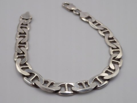 Piękna srebrna męska bransoletka wzór GUCCI srebro 925 - 26,43 g. biżuteria