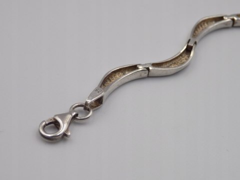 Piękna stara srebrna damska bransoletka - srebro 925 - biżuteria VINTAGE