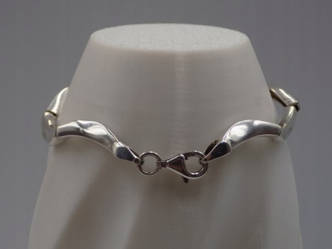 Piękna stara srebrna damska bransoletka - srebro 925 - biżuteria VINTAGE