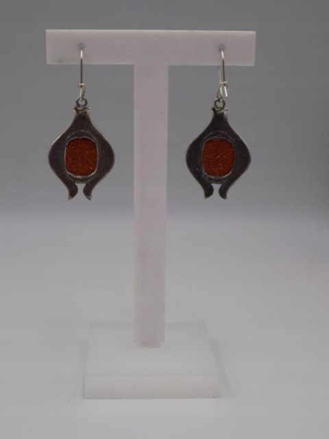 Piękne srebrne kolczyki PIASEK PUSTYNI srebro OKSYDA VINTAGE biżuteria