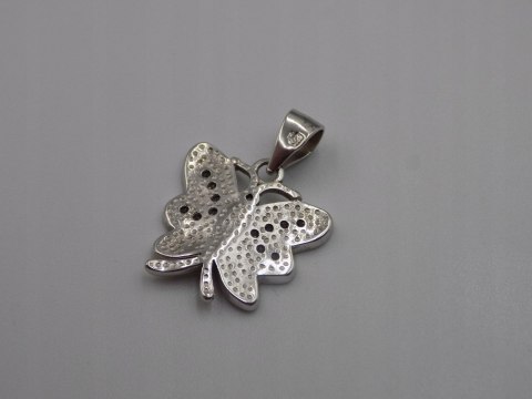 Piękny srebrny wisiorek/zawieszka MOTYL cyrkonie srebro rodowane biżuteria