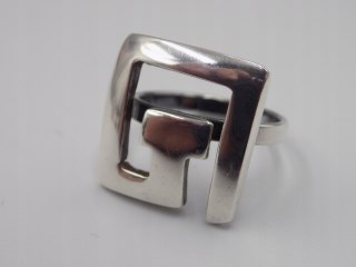 Piękny stary srebrny damski ażurowy pierścionek roz. 13 biżuteria VINTAGE