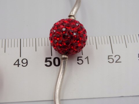 Stara piękna srebrna damska bransoletka KULKI CYRKONIE VINTAGE biżuteria