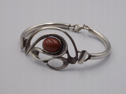 Stara srebrna bransoletka Piasek Pustyni srebro 925 VINTAGE biżuteria