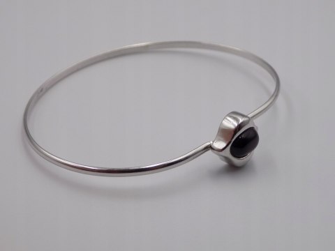 Stara srebrna bransoletka damska TEKA ONYKS - srebro 925 VINTAGE biżuteria