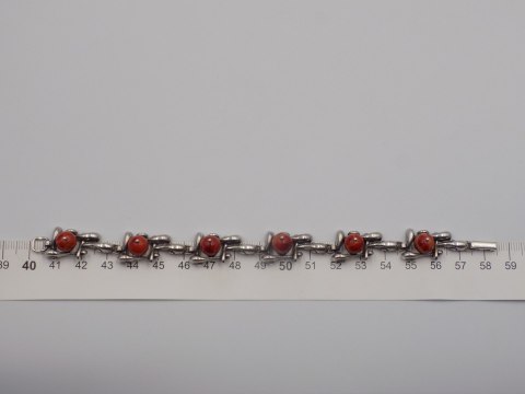 Stara srebrna damska bransoletka KORALOWIEC - srebro 925 VINTAGE biżuteria