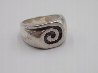 Stary damski srebrny pierścionek Ślimak roz. 12 srebro VINTAGE biżuteria