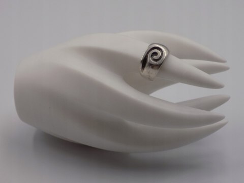 Stary damski srebrny pierścionek Ślimak roz. 12 srebro VINTAGE biżuteria