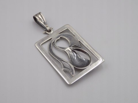 Stary srebrny ażurowy damski wisiorek/zawieszka srebro VINTAGE biżuteria