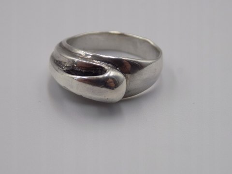 Stary srebrny damski autorski pierścionek/obrączka r.14 srebro 925 VINTAGE