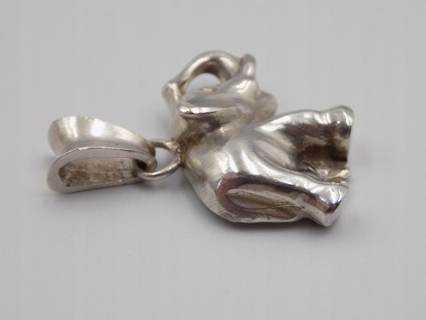 Stary, srebrny, damski wisiorek/zawieszka SŁOŃ srebro 925 VINTAGE biżuteria