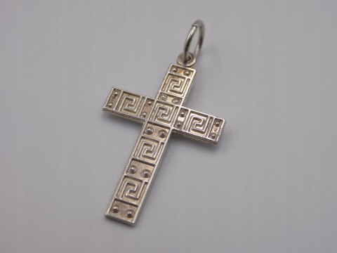 Stary srebrny wisiorek/zawieszka KRZYŻYK srebro 925 VINTAGE biżuteria