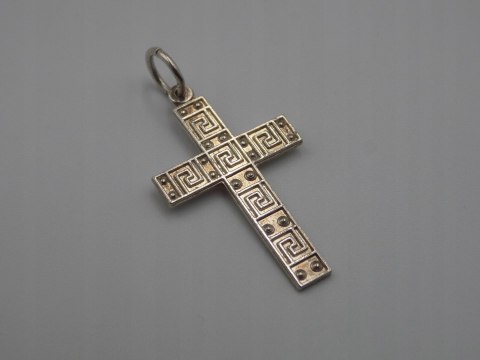 Stary srebrny wisiorek/zawieszka KRZYŻYK srebro 925 VINTAGE biżuteria