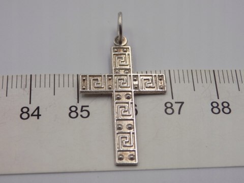 Stary srebrny wisiorek/zawieszka KRZYŻYK srebro 925 VINTAGE biżuteria