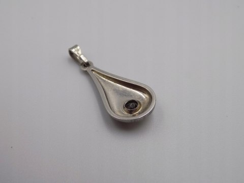 Stary srebrny wisiorek/zawieszka ZŁOCENIE CYRKONIA srebro VINTAGE biżuteria