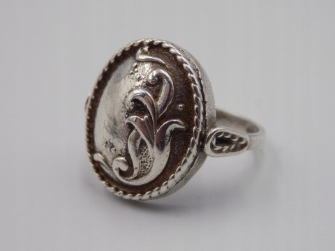 Bardzo stary, piękny, srebrny pierścionek roz. 16 srebro VINTAGE biżuteria
