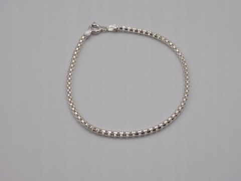 Piękna, delikatna,srebrna, damska bransoletka - KRATKA srebro 925 biżuteria