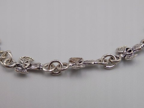 Piękna, srebrna, damska bransoletka - ANIOŁKI srebro 925 biżuteria