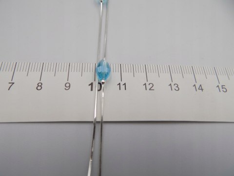 Piękna, srebrna, damska bransoletka - błękit niebieski srebro 925 biżuteria