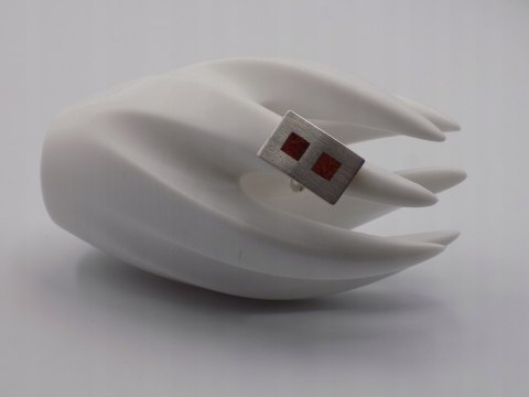 Piękny,stary, srebrny, damski pierścionek KORALOWIEC roz. 10 srebro VINTAGE