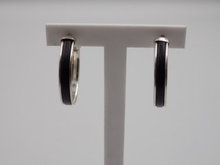 Stare, srebrne, damskie kolczyki KOŁA 30 mm. skóra srebro VINTAGE biżuteria