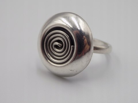 Stary damski autorski srebrny pierścionek roz. 11 srebro VINTAGE biżuteria