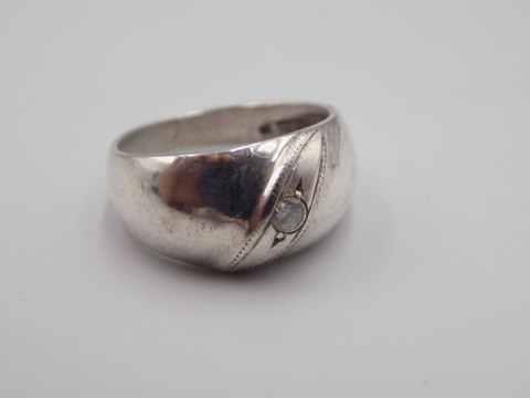 Stary damski srebrny pierścionek CYRKONIA roz. 12 srebro VINTAGE biżuteria