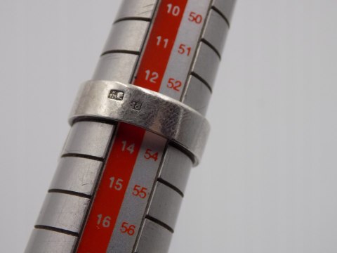 Stary damski srebrny pierścionek ONYKS PASIASTY roz. 13 srebro VINTAGE